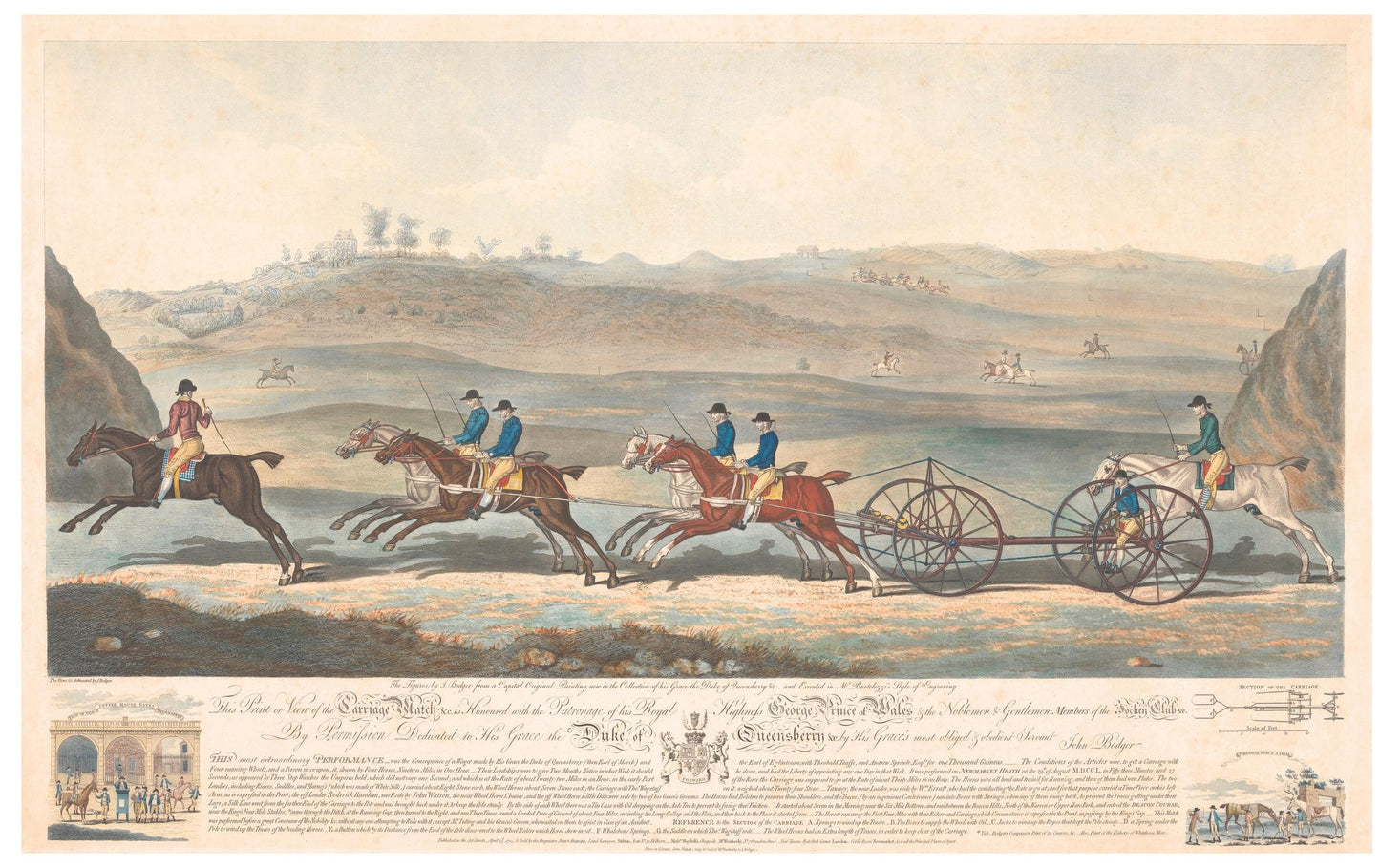 Historic Horse Racing Engraving