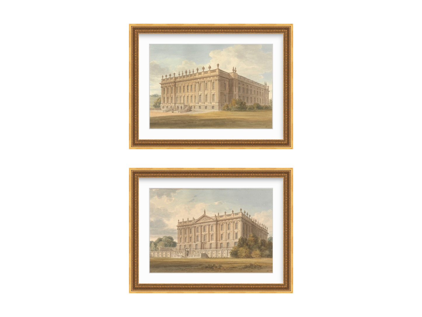 The Chatsworth Estate Views Prints - set of two